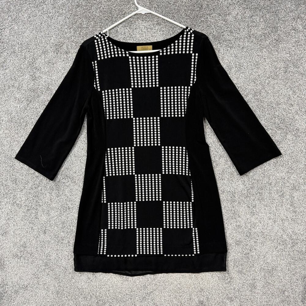 Valerie Stevens Dress S Checkerboard Retro Mod Timeless Capsule Business Casual